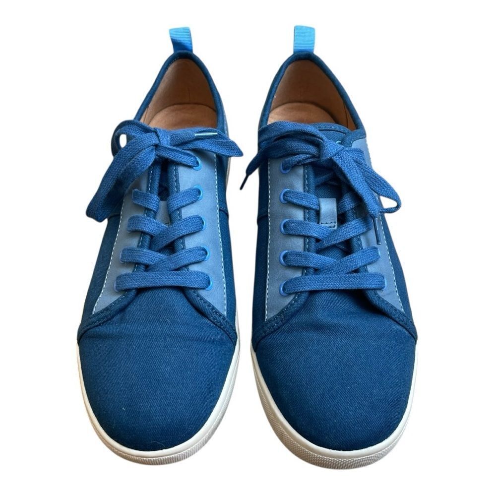 Vionic Pisces Dark Blue Canvas Fashion Sneakers Size 10 Shoes Casual EUC